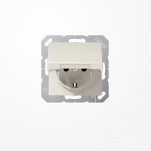 Jung AS1520KIKL SCHUKO-Steckdose, 16 A 250 V ~, SAFETY+, Klappdeckel, Duroplast, Serie AS, weiß