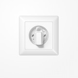 Jung AS1541WW Abdeckung für Drehschalter, mit Rahmen, Serie AS, alpinweiß