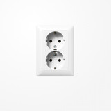 Jung AS5020NUWW SCHUKO-Zweifach-Steckdose, 16 A 250 V ~, ohne Krallen, Duroplast, Serie AS, alpinweiß