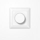 Jung AS5544.03VWW Drehdimmer LED mit Dreh-Ausschalter, mit Rahmen, Serie AS, alpinweiß