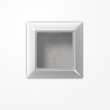 Jung AS581AAL Aufputz-Kappe 1fach, Duroplast lackiert, Serie AS/A, aluminium