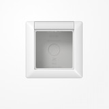 Jung AS581ANAWW Aufputz-Kappe 1fach mit Schriftfeld, Thermoplast, Serie AS/A, alpinweiß