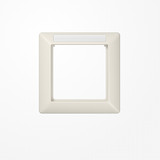 Jung AS581BFINA Rahmen 1fach, mit Fenster (sprühnebeldicht), senkrechte und waagerechte Montage, Thermoplast, AS 500, weiß