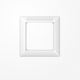 Jung AS581BFINAWW Rahmen 1fach, mit Fenster (sprühnebeldicht), senkrechte und waagerechte Montage, Thermoplast, AS 500, alpinweiß