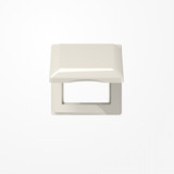 Jung AS581BFKL Klappdeckel (mit Rückstellfeder) mit Rahmen, 1fach, AS 500, weiß