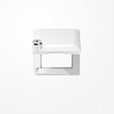 Jung AS581BFKLSLWW Klappdeckel mit Rahmen, 1fach, AS 500, alpinweiß