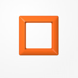 Jung AS581BFO Rahmen 1fach, senkrechte und waagerechte Montage, Thermoplast, AS 500, orange (für ZSV)