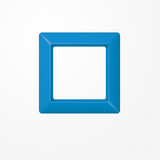 Jung AS581GLBL Rahmen 1fach, senkrechte und waagerechte Montage, Thermoplast, AS 500, blau