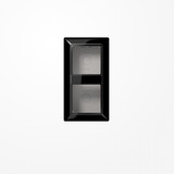 Jung AS582ASW Aufputz-Kappe 2fach, Duroplast, Serie AS, schwarz