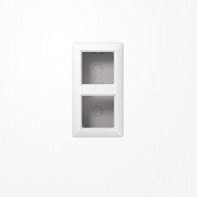 Jung AS582AWW Aufputz-Kappe 2fach, Duroplast, Serie AS, alpinweiß