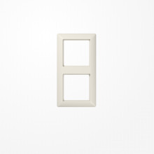 Jung AS582BF Rahmen 2fach, senkrechte und waagerechte Montage, Thermoplast, AS 500, weiß