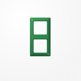 Jung AS582BFGN Rahmen 2fach, senkrechte und waagerechte Montage, Thermoplast, AS 500, grün (für SV)