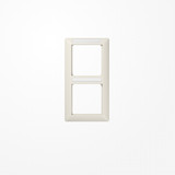 Jung AS582BFINA Rahmen 2fach, mit Fenster (sprühnebeldicht), senkrechte Montage, Thermoplast, AS 500, weiß