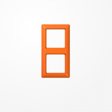 Jung AS582BFO Rahmen 2fach, senkrechte und waagerechte Montage, Thermoplast, AS 500, orange (für ZSV)