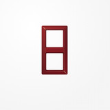 Jung AS582BFRT Rahmen 2fach, senkrechte und waagerechte Montage, Thermoplast, AS 500, rot