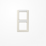 Jung AS582NA Rahmen 2fach, mit Schriftfeld, senkrechte Montage, Duroplast, AS 500, weiß