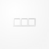 Jung AS5830BFINAWW Rahmen 3fach, mit Fenster (sprühnebeldicht), waagerechte Montage, Thermoplast, AS 500, alpinweiß