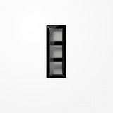 Jung AS583ASW Aufputz-Kappe 3fach, Duroplast, Serie AS, schwarz