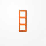 Jung AS583BFO Rahmen 3fach, senkrechte und waagerechte Montage, Thermoplast, AS 500, orange (für ZSV)