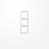 Jung AS583NAWW Rahmen 3fach, mit Schriftfeld, senkrechte Montage, Duroplast, AS 500, alpinweiß