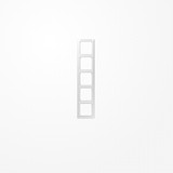 Jung AS585BFINAWW Rahmen 5fach, mit Fenster (sprühnebeldicht), senkrechte Montage, Thermoplast, AS 500, alpinweiß