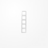 Jung AS585NAWW Rahmen 5fach, mit Schriftfeld, senkrechte Montage, Duroplast, AS 500, alpinweiß