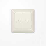 Jung AS590-5P Serienwippe mit Rahmen, mit Pfeilsymbolen, Duroplast, Serie AS, weiß