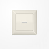 Jung AS590KO5 Wippe mit Rahmen mit Lichtleiter, Duroplast, Serie AS, weiß