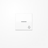 Jung AS591KO5KWW Wippe mit Lichtleiter, Symbol Klingel, Duroplast, Serie AS, alpinweiß