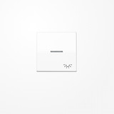 Jung AS591KO5LWW Wippe mit Lichtleiter, Symbol Licht, Duroplast, Serie AS, alpinweiß