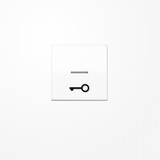 Jung AS591T1KO5WW Wippe mit Lichtleiter, mit tastbarem Symbol Tür, Duroplast, Serie AS, alpinweiß