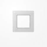 Jung AV581GLMWW Glasrahmen 1fach, senkrechte und waagerechte Montage, Glas, A VIVA, alpinweiß (Glas)