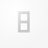 Jung AV582GLMWW Glasrahmen 2fach, senkrechte und waagerechte Montage, Glas, A VIVA, alpinweiß (Glas)