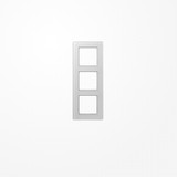 Jung AV583GLMWW Glasrahmen 3fach, senkrechte und waagerechte Montage, Glas, A VIVA, alpinweiß (Glas)