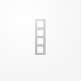 Jung AV584GLMWW Glasrahmen 4fach, senkrechte und waagerechte Montage, Glas, A VIVA, alpinweiß (Glas)