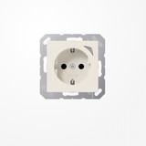 Jung BTA1521S JUNG HOME SCHUKO Steckdose, 16 A 250 V ~, mit Funktionsanzeige, SAFETY+, Serie AS, weiß