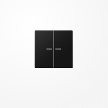 Jung BTA17102SWM JUNG HOME Taster 2fach, Thermoplast lackiert, Serie A, graphitschwarz matt