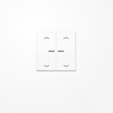 Jung BTAS17102PWW JUNG HOME Taster 2fach, mit Pfeilsymbolen, Duroplast, Serie AS, alpinweiß