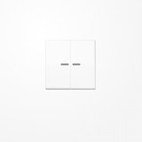 Jung BTAS17102WW JUNG HOME Taster 2fach, Duroplast, Serie AS, alpinweiß