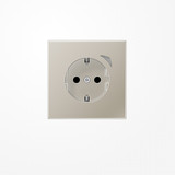 Jung BTES1521S-L JUNG HOME SCHUKO Steckdose, 16 A 250 V ~, mit Funktionsanzeige, SAFETY+, Serie LS, Edelstahl