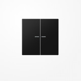 Jung BTLS17102SWM JUNG HOME Taster 2fach, Duroplast lackiert, Serie LS, graphitschwarz matt
