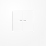 Jung BTLS17102WW JUNG HOME Taster 2fach, Duroplast, Serie LS, alpinweiß