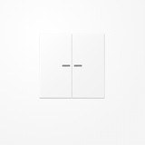 Jung BTLS17102WWM JUNG HOME Taster 2fach, Duroplast lackiert, Serie LS, schneeweiß matt