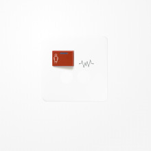 Jung CD071AWW Abdeckung für Ackermann, Typ 73075 D, 73075 B, rot, Serie CD, alpinweiß