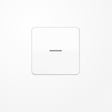 Jung CD101KO5WW Wippe mit Lichtleiter für Taster 1fach, Duroplast, F10, Serie CD, alpinweiß