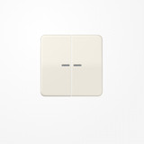 Jung CD102KO5 Wippe mit Lichtleiter für Taster 2fach, Duroplast, F10, Serie CD, weiß