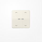 Jung CD102KO5P Wippe mit Lichtleiter, mit Pfeilsymbolen für Taster 2fach, Duroplast, F10, Serie CD, weiß