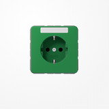 Jung CD1520BFKINAGN SCHUKO-Steckdose, 16 A 250 V ~, mit Schriftfeld, SAFETY+, Thermoplast, Serie CD, grün (für SV)