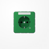 Jung CD1520BFNAKOGN SCHUKO-Steckdose, 16 A 250 V ~, mit Funktionsanzeige, mit Schriftfeld, SAFETY+, Thermoplast, Serie CD, grün (für SV)