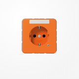 Jung CD1520BFNAKOO SCHUKO-Steckdose, 16 A 250 V ~, mit Funktionsanzeige, mit Schriftfeld, SAFETY+, Thermoplast, Serie CD, orange (für ZSV)